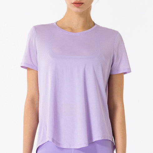 Summer Women's Breathable Stretchy Loose Yoga T-Shirt