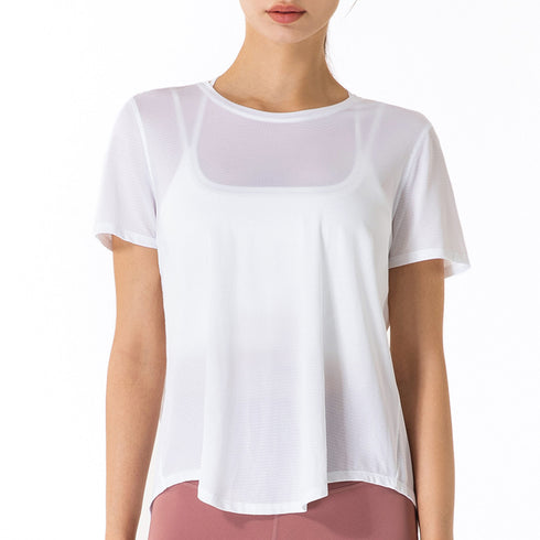 Summer Women's Breathable Stretchy Loose Yoga T-Shirt