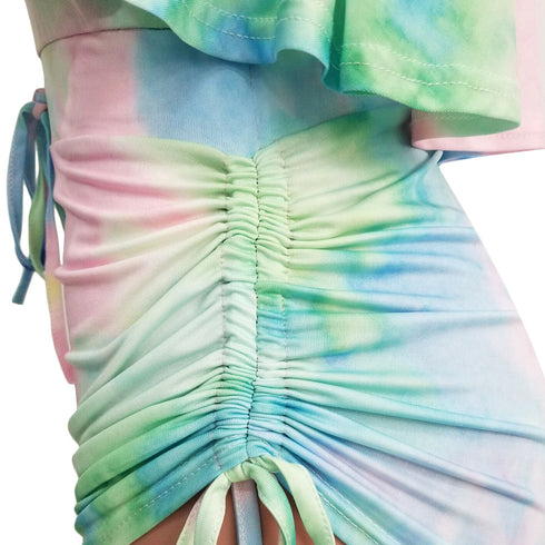 Summer Women's Off Shoulder Romper with Flounces