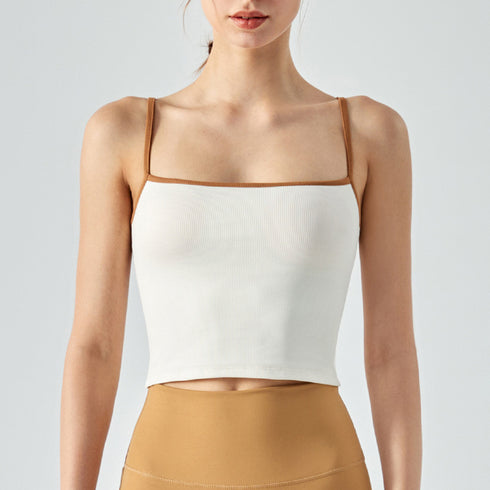 Summer Women's Running Sports Tank with Bra Pads