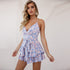 Summer Women's Wrap Hip V Neck Sleeveless Romper