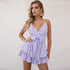 Summer Women's Wrap Hip V Neck Sleeveless Romper