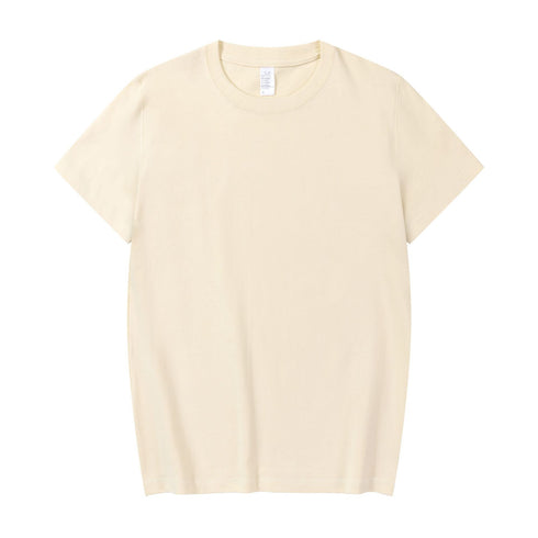 Thicken Plain T-Shirt Basic Short Sleeve Unisex Tops