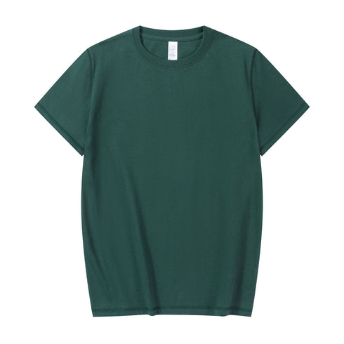 Thicken Plain T-Shirt Basic Short Sleeve Unisex Tops
