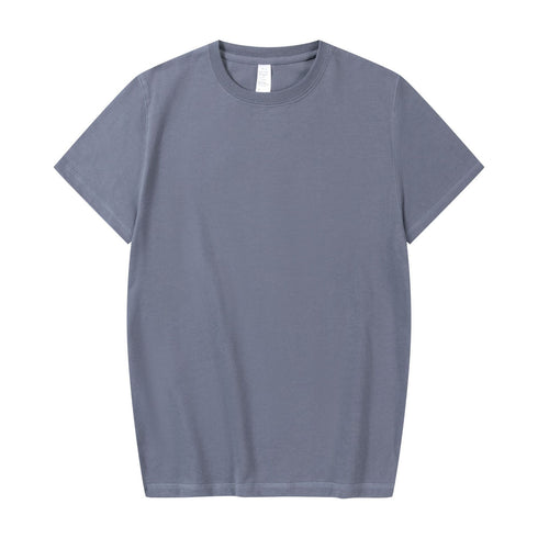 Thicken Plain T-Shirt Basic Short Sleeve Unisex Tops