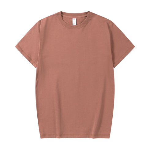Thicken Plain T-Shirt Basic Short Sleeve Unisex Tops