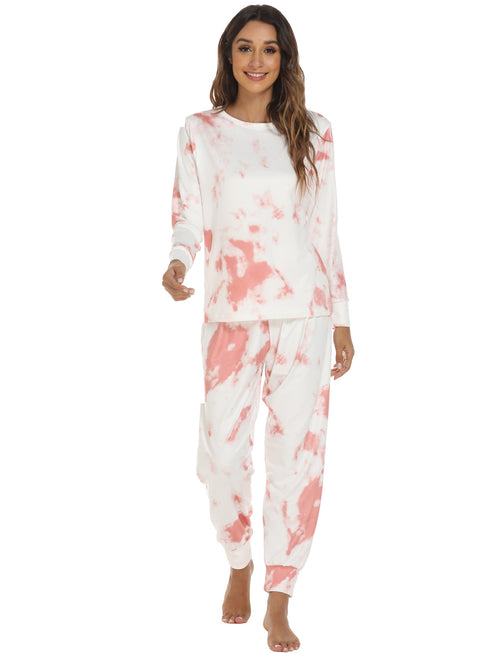 Tie-dye Print Sleepwear Women's Loungewear Pajama Sets