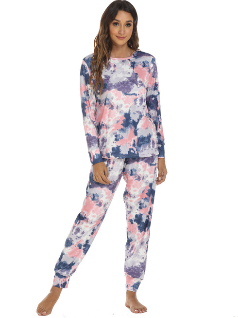 Tie-dye Print Sleepwear Women's Loungewear Pajama Sets