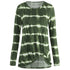 Tie-dye Stripes Round Collar Top Pullover T-shirt Women's Tops