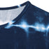 Tie-dye Stripes Round Collar Top Pullover T-shirt Women's Tops