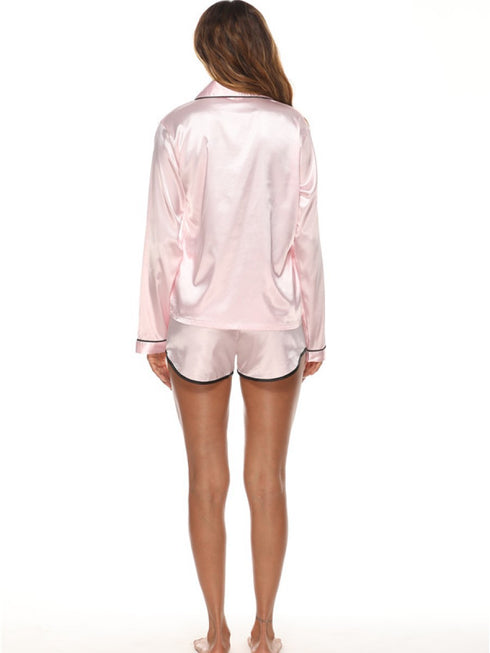 Tops Shorts Casual Sleepwear Women's Pajama Sets