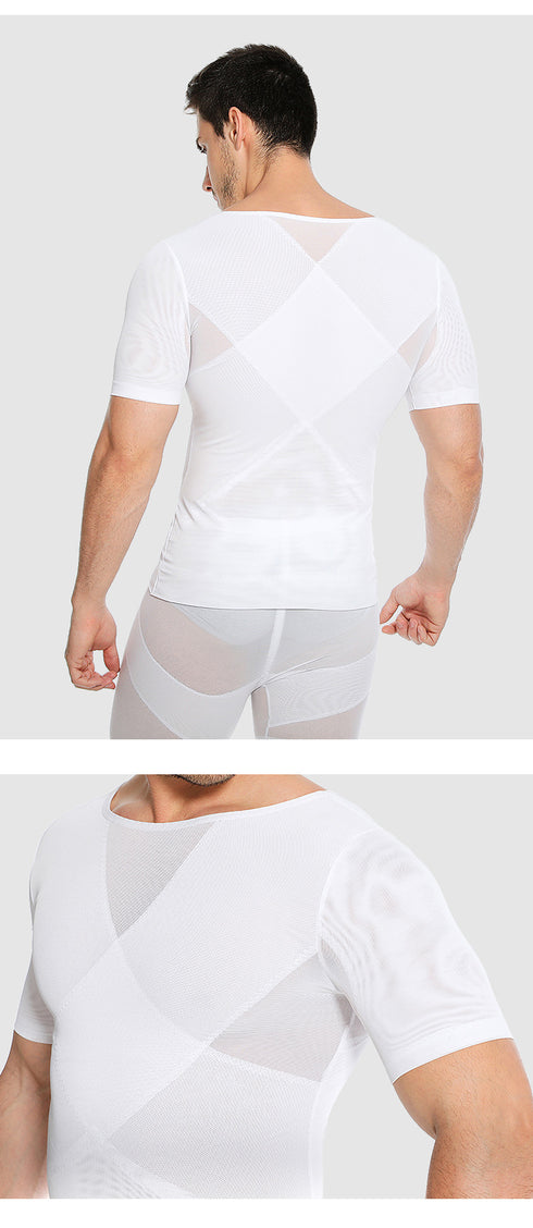 Tummy Thermal Compression Short Sleeve Shapewear for Men
