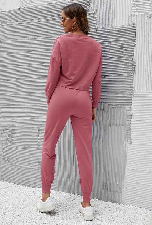 Two Piece Outfits Women's Top Pants Casual Workout Set