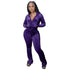 Two Piece Outfits for Women Velour Tracksuits Set