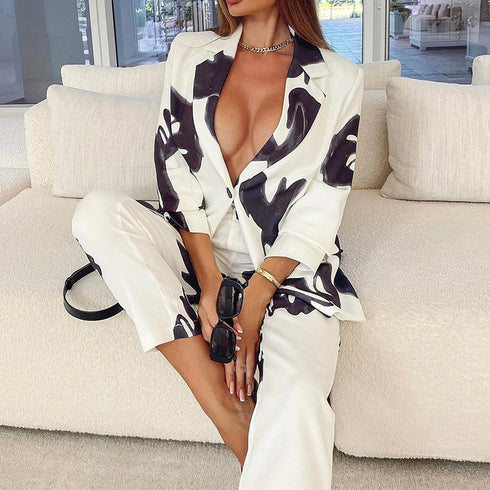 Two Pieces Outfits Pants Business Suit for Women