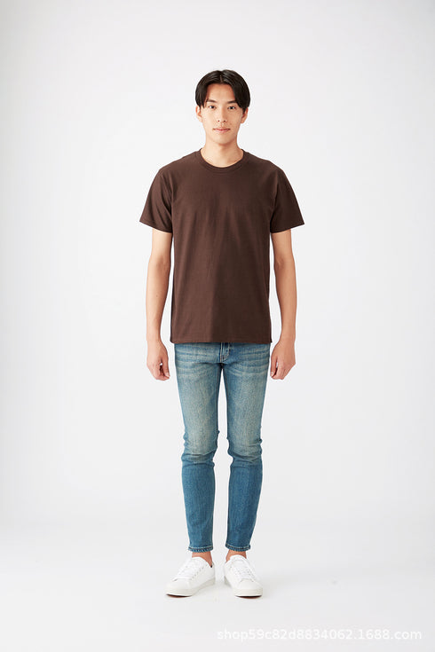 Unisex Breathable Basic Crewneck Plus Size Casual T-Shirt