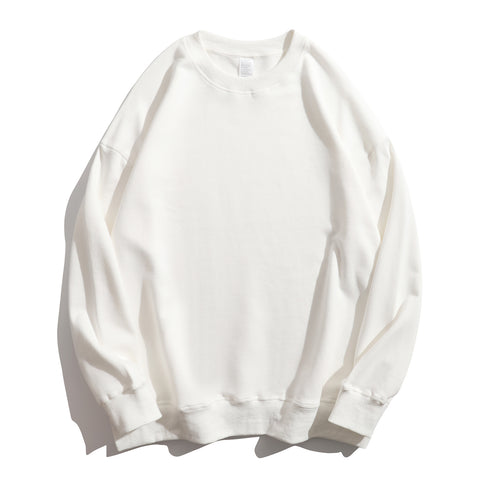 Unisex Casual Pullover Solid Sweatshirt for Logo Print