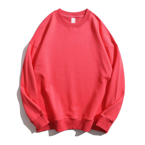 Unisex Casual Pullover Solid Sweatshirt for Logo Print