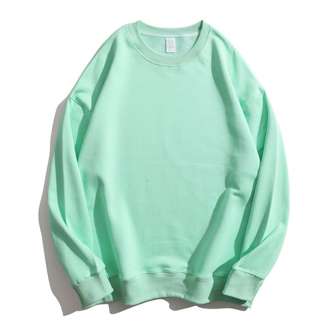 Unisex Casual Pullover Solid Sweatshirt for Logo Print