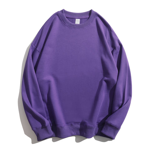 Unisex Casual Pullover Solid Sweatshirt for Logo Print