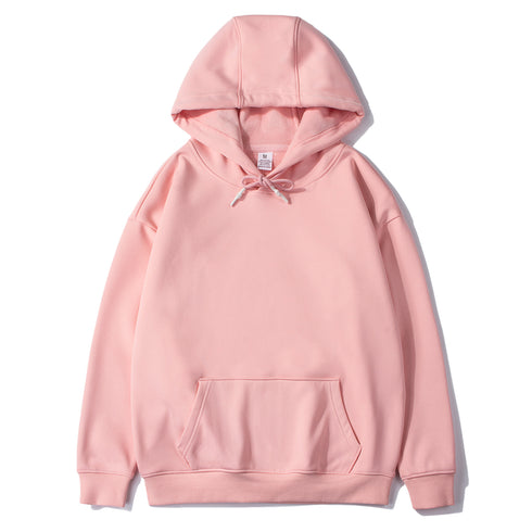 Unisex Drawstring Sports Plus Size Fleece Hoodie