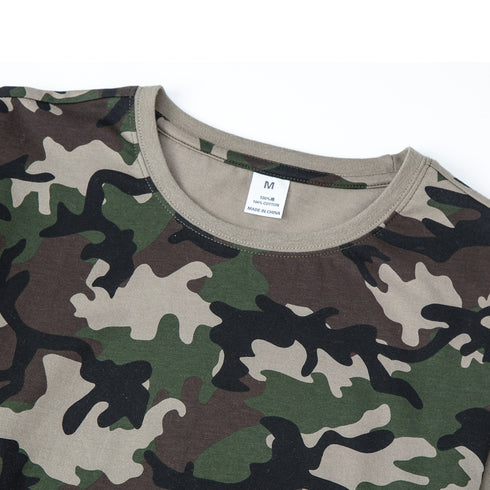 Unisex Long Sleeve Camouflage Plus Size Sweatshirts