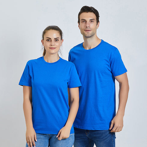 Unisex Short Sleeve Solid Crew Neck T-Shirt