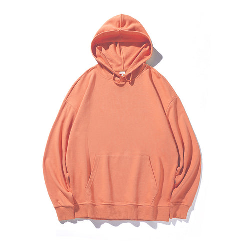 Unisex Solid Pullover Hoodies with Kanga Pocket