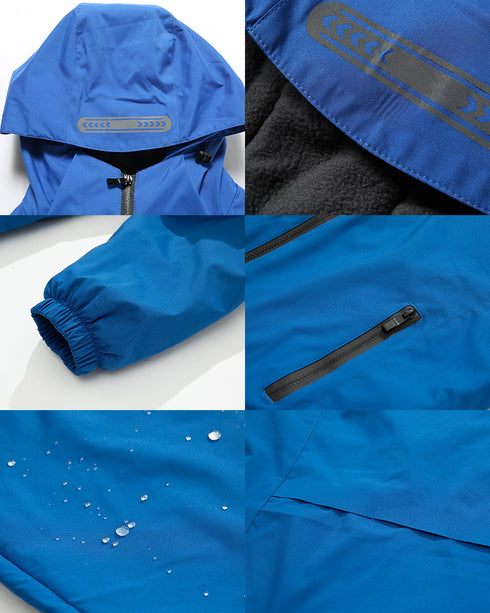 Unisex Warm Fleece Insulated Hiking Plus Size Jacket