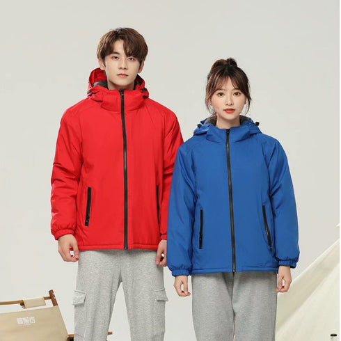 Unisex Warm Fleece Insulated Hiking Plus Size Jacket