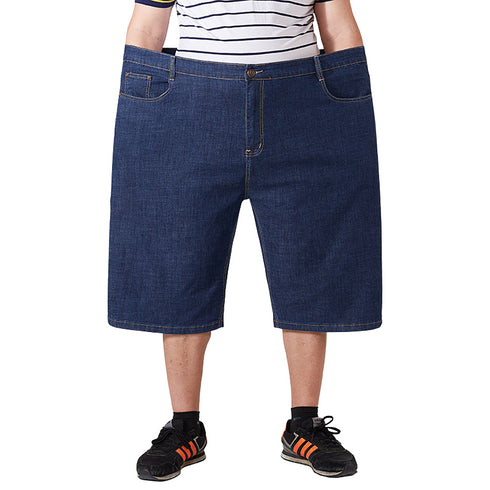 Men's Plus Size Casual Stretch Slim Jeans Denim Shorts