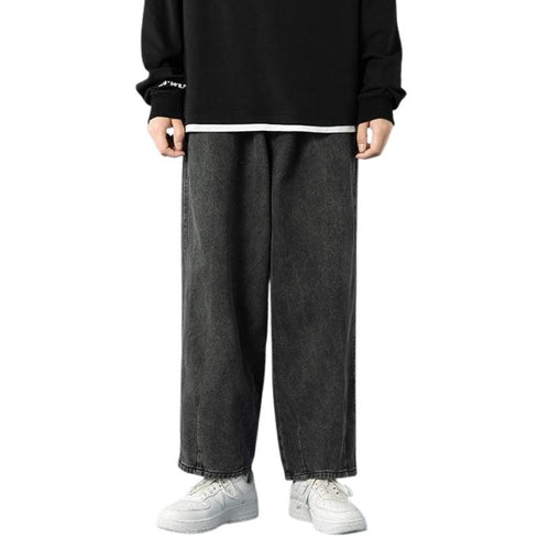 Streetwear Men's Fashion Denim Straight Leg Jeans