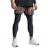 Men's Compression Pants 2 in 1 Running Leggings Workout Shorts