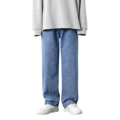 Loose Straight Fit Denim Jeans Pants for Men