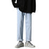 Men's Fleece-Lined Straight Wide Leg Denim Jeans