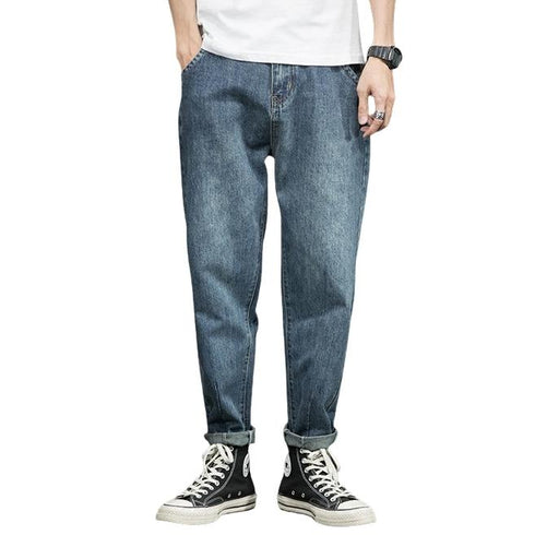 Men's Fashion Loose Harem Denim Jeans with Pocket