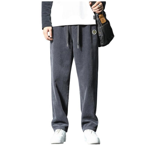 Men's Straight Leg Drawstring Basic Jogger Fleece Pants