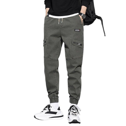 Men's Fleece-Lined Elastic Waist Harem Straight Leg Joggers