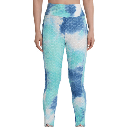 Women's Tie-dye Hi-Waist Stretchy Fitness Yoga Pants