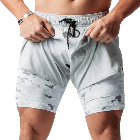 Men's Lightweight Workout Sport Shorts with Zip Pockets
