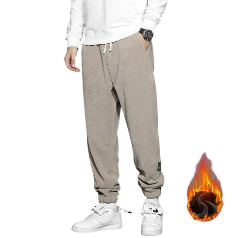 Men's Drawstring Workout Plus Size Basic Jogger Fleece Pants