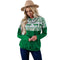 Christmas Printed Women's Pullover Top Turtleneck