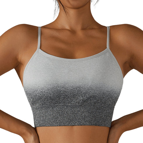 Women's Yoga Fitness Running Crop Spaghetti Strap Tank