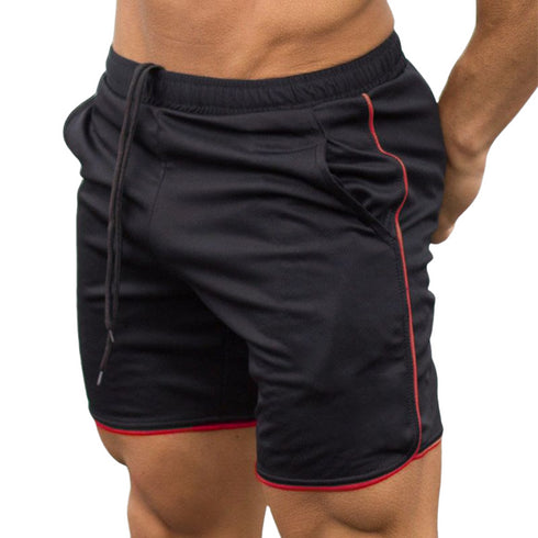 Men's Dry Fit Elastic Waist Exercise Bodybuilding Training Shorts