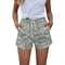 Women's Camouflage Print High Waisted Straight Leg Shorts