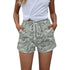Women's Camouflage Print High Waisted Straight Leg Shorts