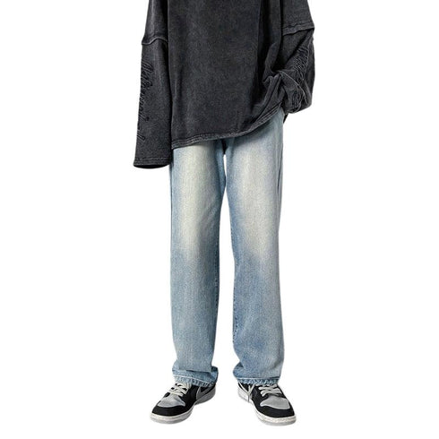 Men's Straight fit Workwear Loose Denim Jeans Pants