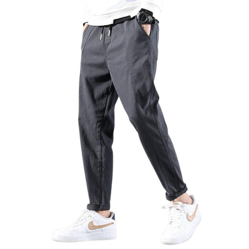 Plus Size Men's Straight Leg Fleece Cargo Pants for Workout