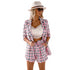 Casual Women's Double-breasted Shorts Two Piece Outfits