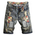 Men's Ripped Jeans Shorts Fashion Mid Waisted Men's Jean Shorts